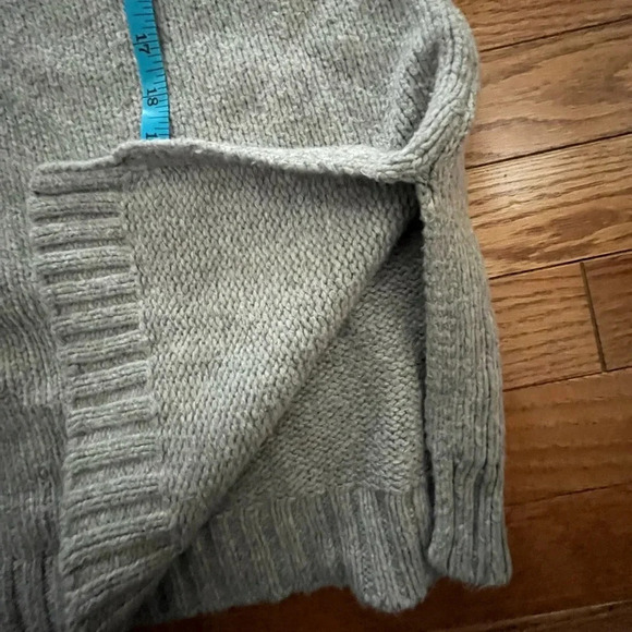 [SP]Free People Gray Crew Neck Fold Sleeve Wool Knit Sweater - Picture 7 of 7